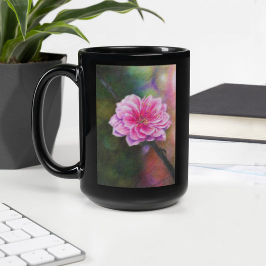 Cherry Blossom Dean McKee original Black Glossy Mug