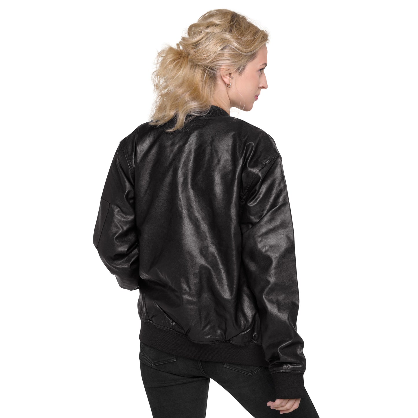 Inside Ink Wild Logo Leather Bomber Jacket