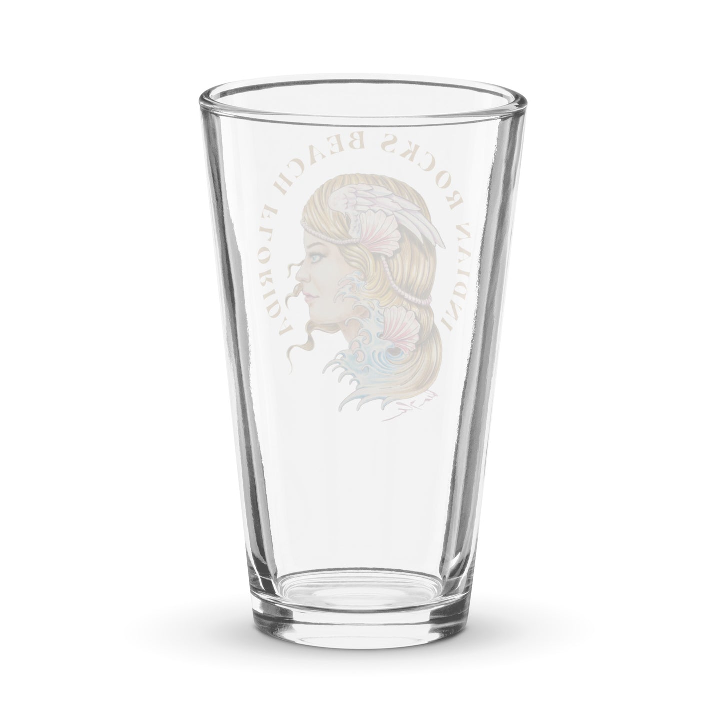 "Aphrodite" Indian Rocks Beach - Dean McKee Original Shaker pint glass