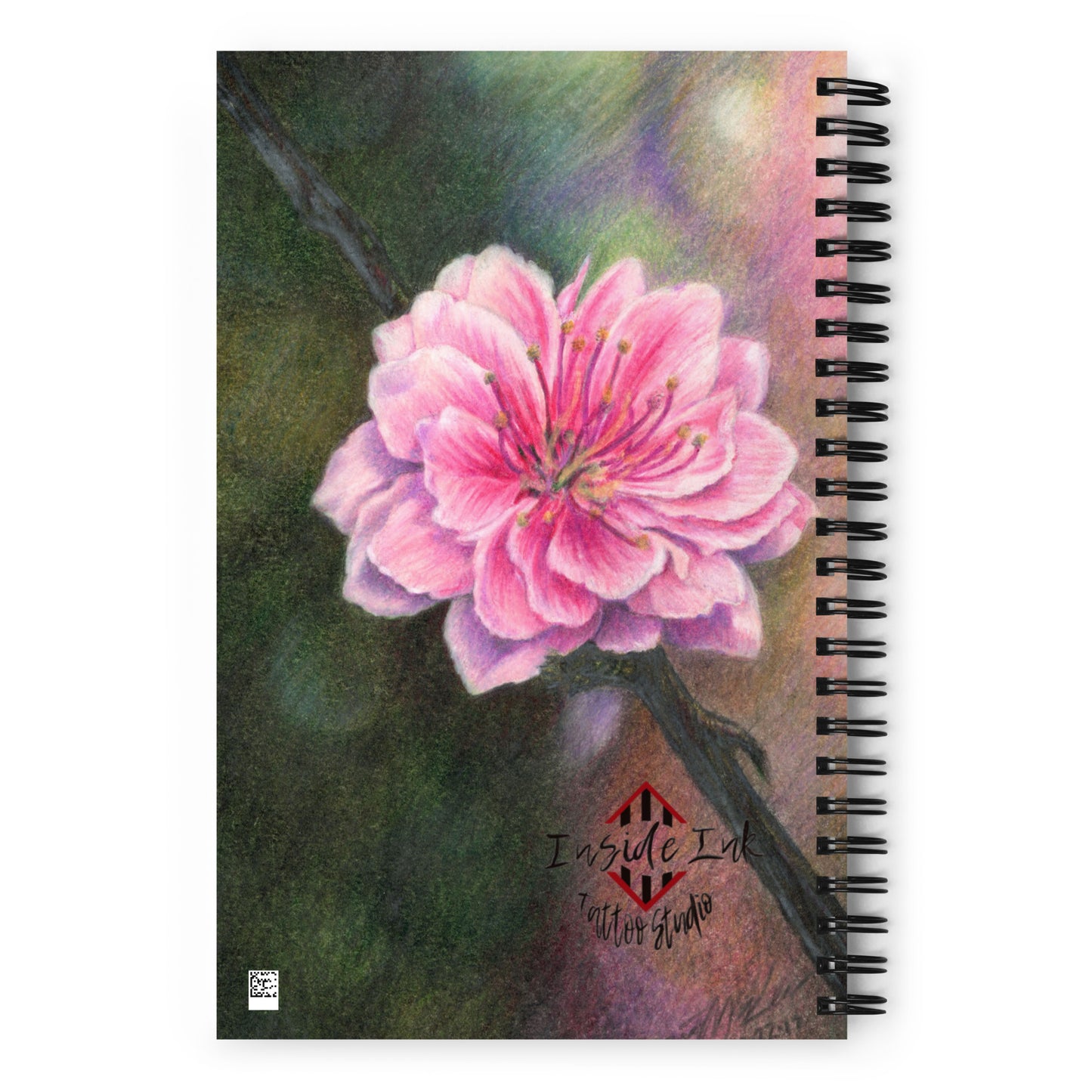 Cherry Blossom Spiral notebook Dean McKee original 2018