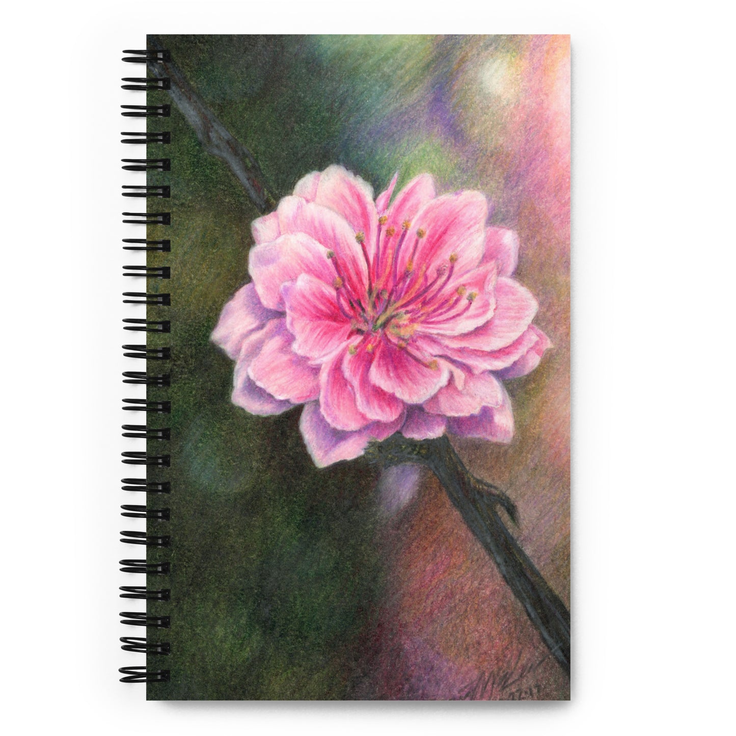 Cherry Blossom Spiral notebook Dean McKee original 2018