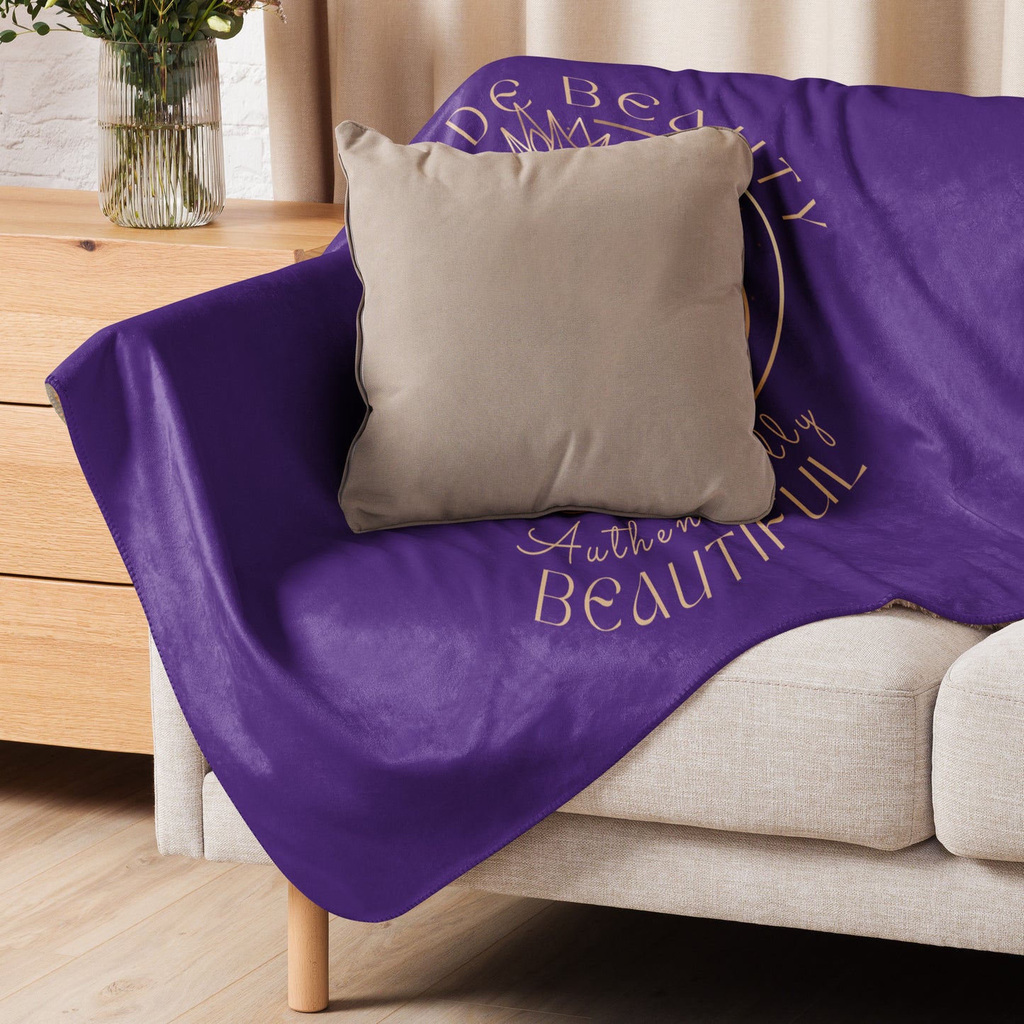 Bonafide Beauty Sherpa Throw Blanket