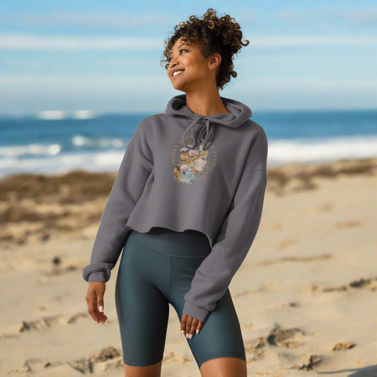 "Aphrodite" Indian Rocks Beach -Dean McKee Original Women's Crop Hoodie