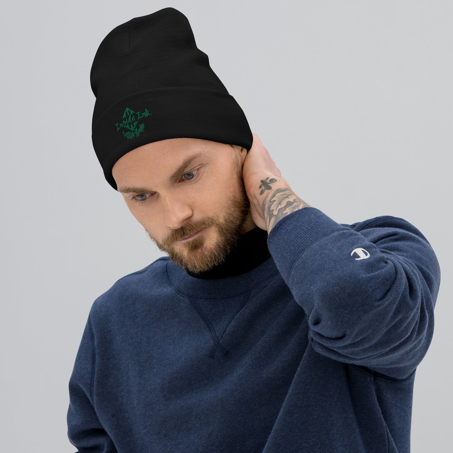 Inside Ink Wild Green Logo Embroidered Beanie