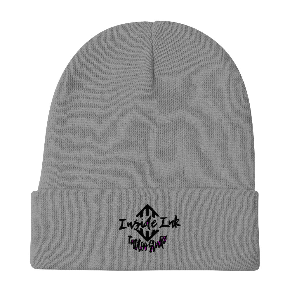 Inside Ink Wild Black Logo Embroidered Beanie